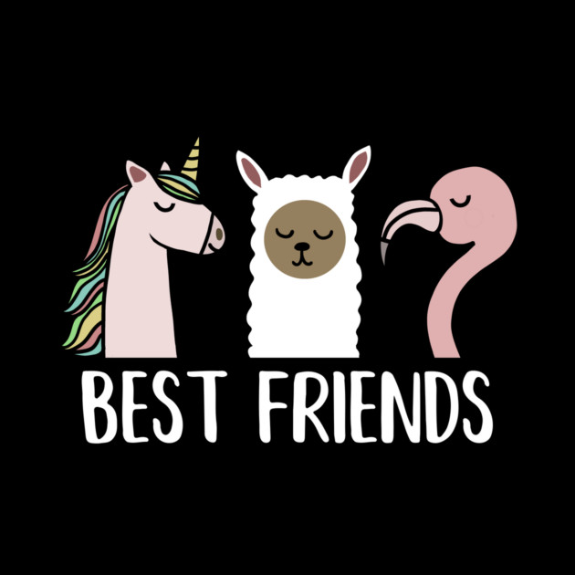 Best Friends Unicorn, Llama, Flamingo by logiamerch