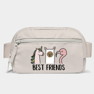 Best Friends Unicorn, Llama, Flamingo Animal Bag