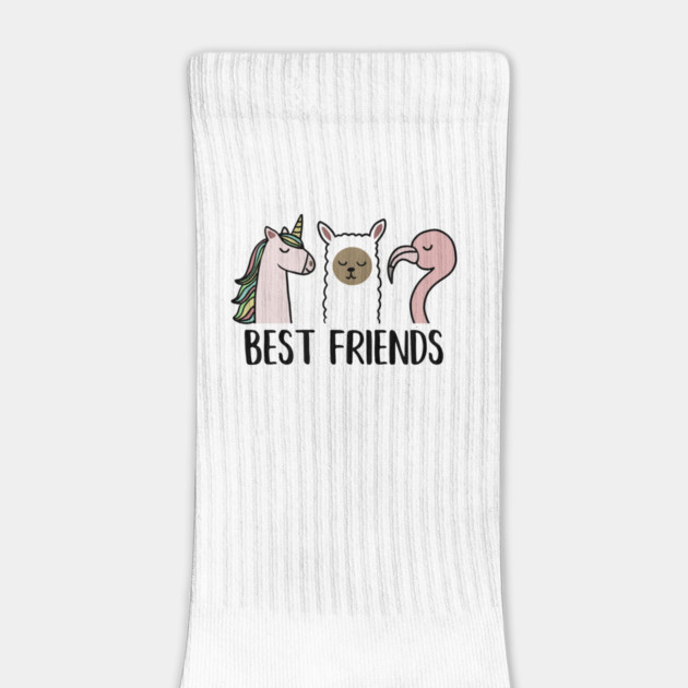 Best Friends Unicorn, Llama, Flamingo Animal by logiamerch
