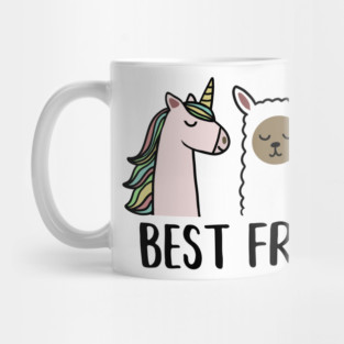 Best Friends Unicorn, Llama, Flamingo Animal Mug