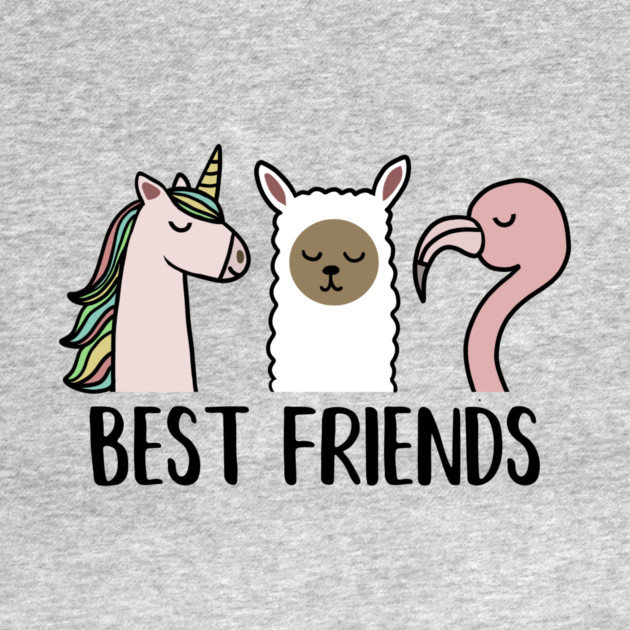 Best Friends Unicorn, Llama, Flamingo Animal by logiamerch