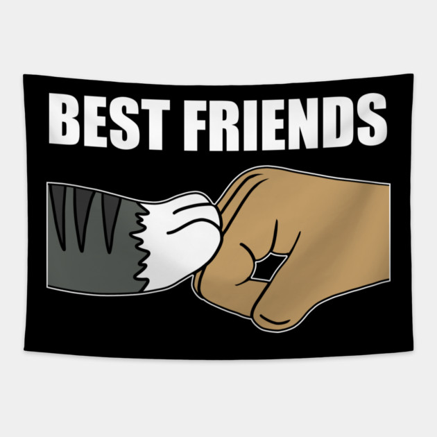 Cat Fist Pump Tapestry by logiamerch