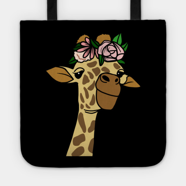 Cute Floral Giraffe Tote by logiamerch