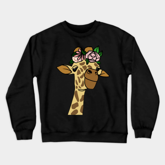 Cute Floral Giraffe Crewneck Sweatshirt by logiamerch