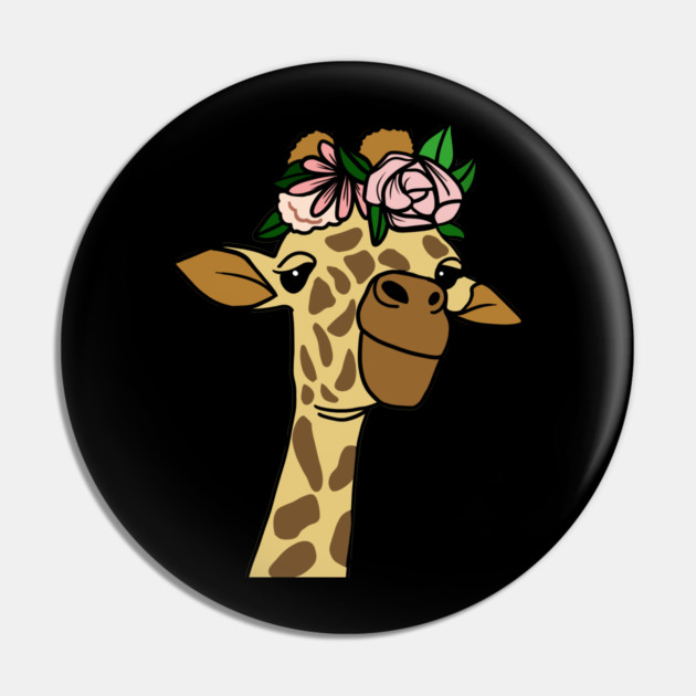 Cute Floral Giraffe Pin by logiamerch