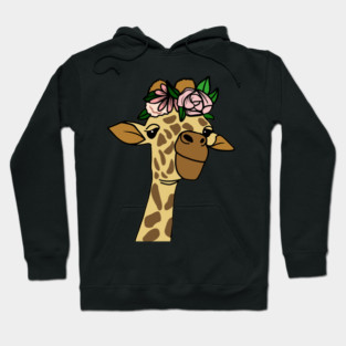 Cute Floral Giraffe Hoodie