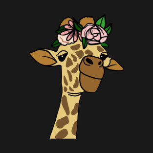 Cute Floral Giraffe T-Shirt