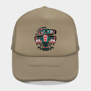 Haida Tlingit Native Raven Totem Hat