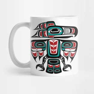 Haida Tlingit Native Raven Totem Mug