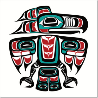 Haida Tlingit Native Raven Totem Posters and Art