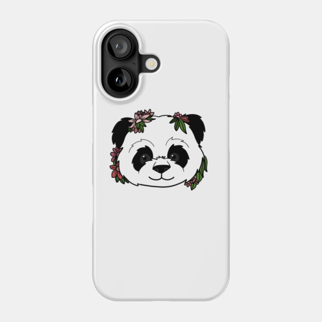 Cute Floral Panda Phone Case by logiamerch