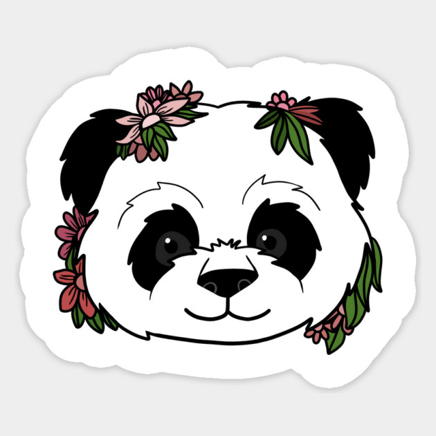 Cute Floral Panda Sticker by logiamerch