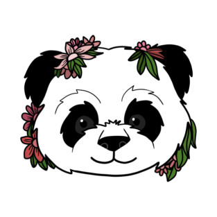 Cute Floral Panda T-Shirt