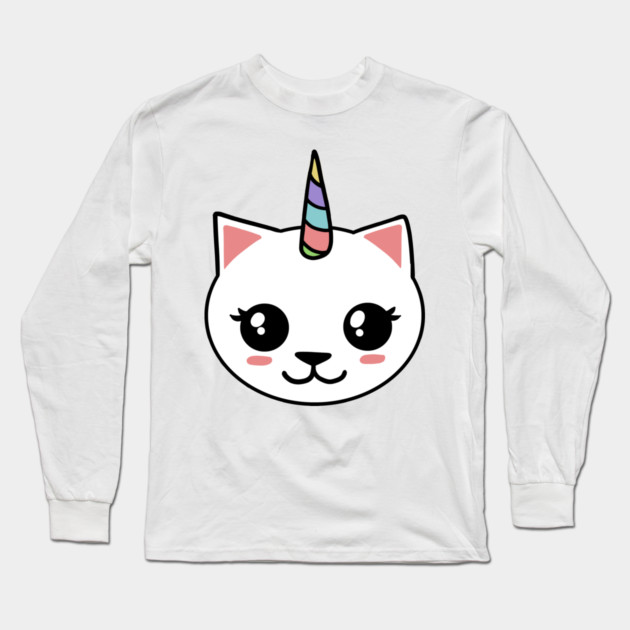 Unicorn Cat Long Sleeve T-Shirt by logiamerch