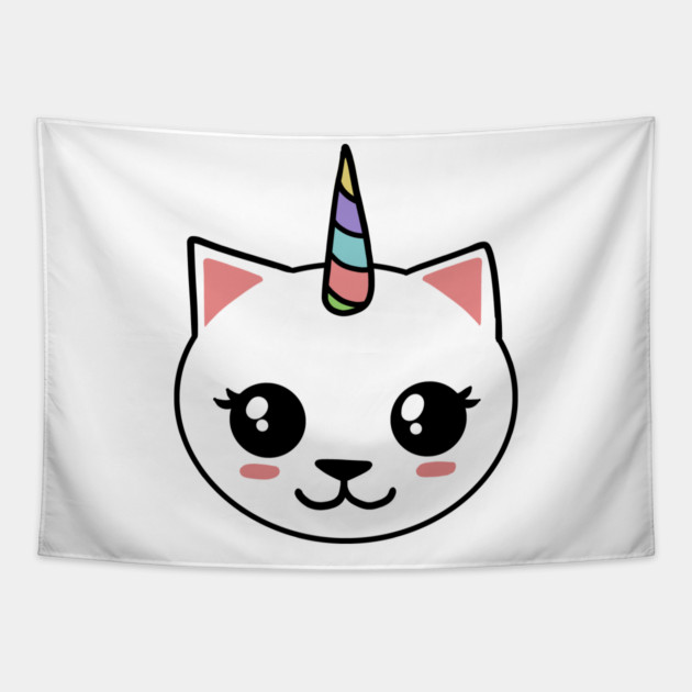 Unicorn Cat Tapestry by logiamerch