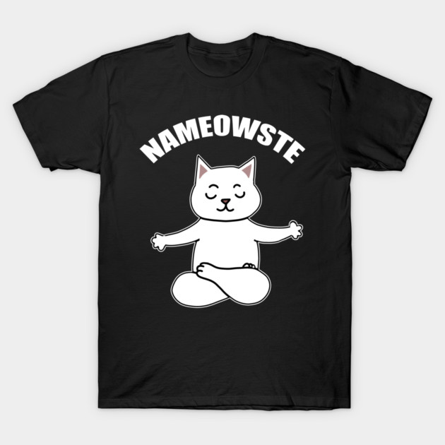 Nameowste Cat T-Shirt by logiamerch