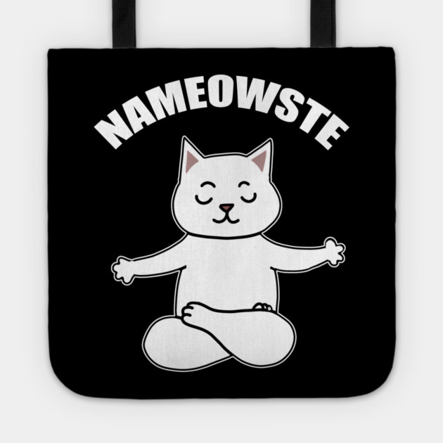 Nameowste Cat Tote by logiamerch