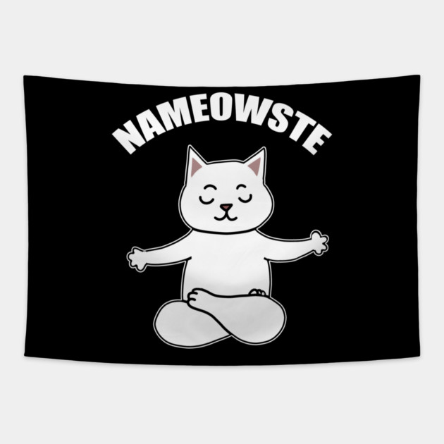 Nameowste Cat Tapestry by logiamerch