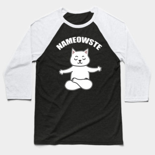 Nameowste Cat Baseball T-Shirt