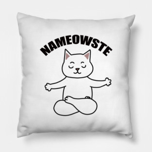 Nameowste Cute Cat Pillow