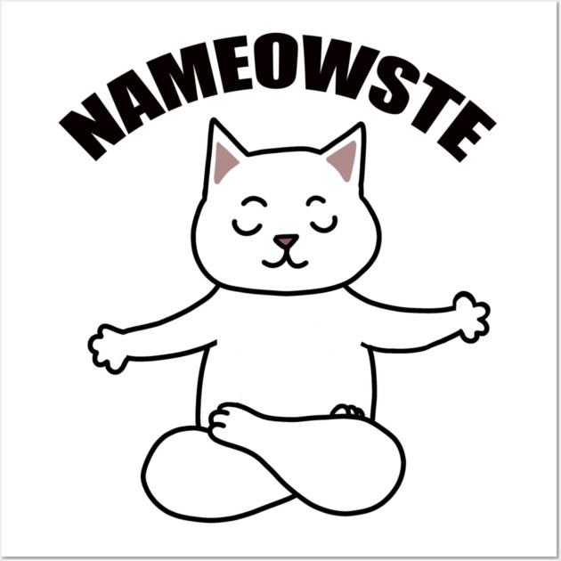Nameowste Cute Cat Wall Art by logiamerch