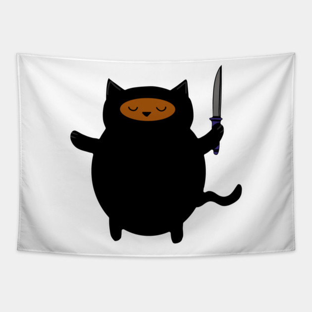 Ninja Cat Tapestry by logiamerch