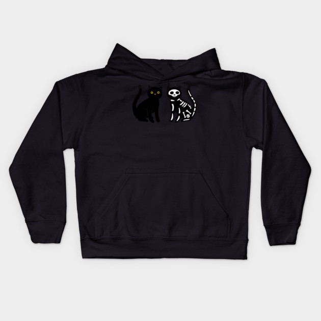 Skull Cats Kids Hoodie by logiamerch