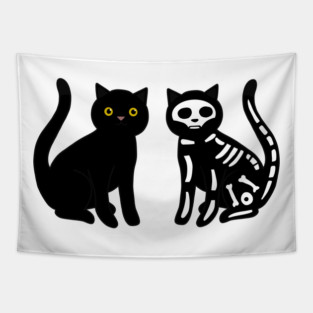 Skull Cats Tapestry
