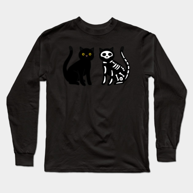Skull Cats Long Sleeve T-Shirt by logiamerch