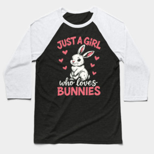 Just A Girl Who Loves Bunnies – Cute Baby Bunny Gift for Girls & Women Baseball T-Shirt