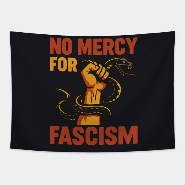 No Mercy For Fascism Tapestry by Charles's Store 8