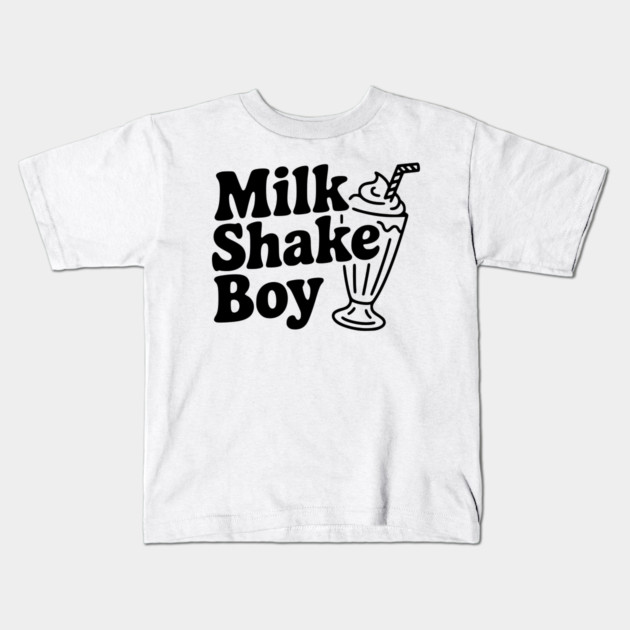 Milkshake Boy Kids T-Shirt by Frank Ring