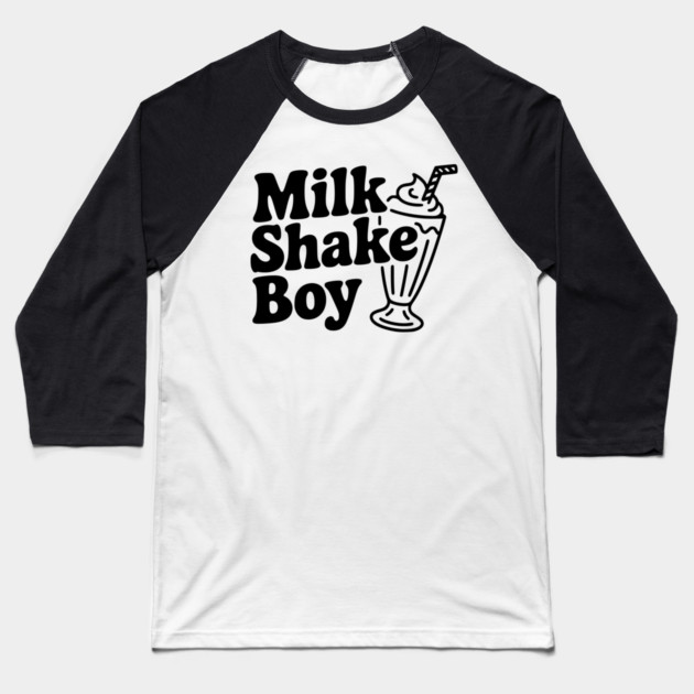 Milkshake Boy Baseball T-Shirt by Frank Ring