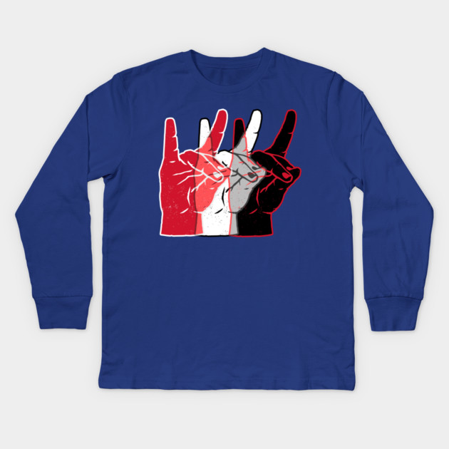 Red Pack Rally Kids Long Sleeve T-Shirt by rt-shirts