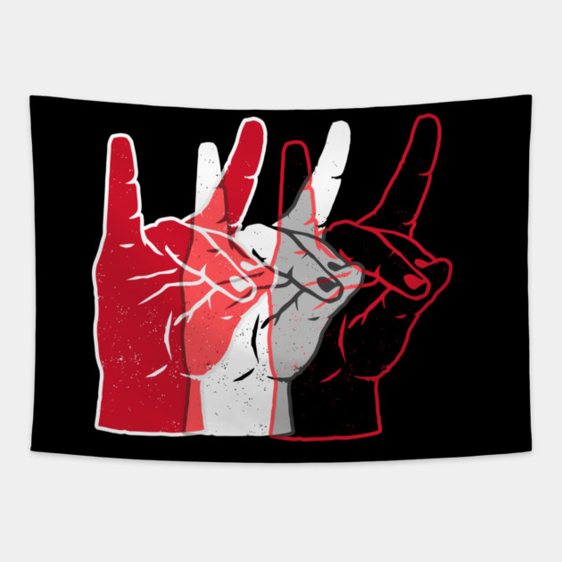 Red Pack Rally Tapestry by rt-shirts