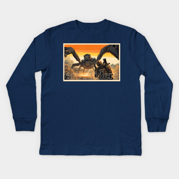 Arc Raiders // Retro Aesthetic Kids Long Sleeve T-Shirt by Shit Post Hero