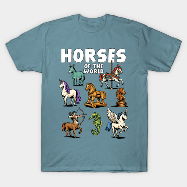 Horses of the World T-Shirt by GoshWow®