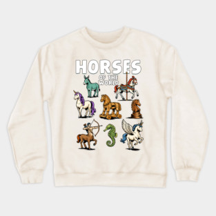 Horses of the World Crewneck Sweatshirt