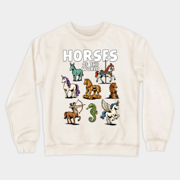Horses of the World Crewneck Sweatshirt by GoshWow®