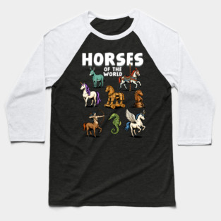 Horses of the World Baseball T-Shirt