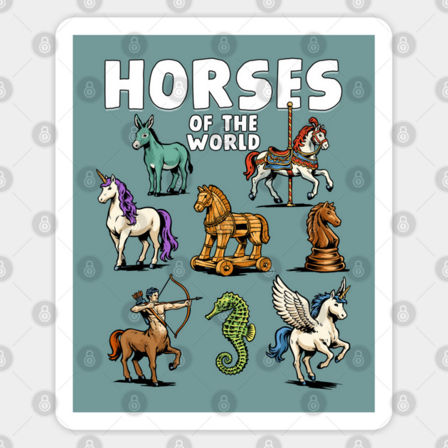 Horses of the World Sticker by GoshWow®