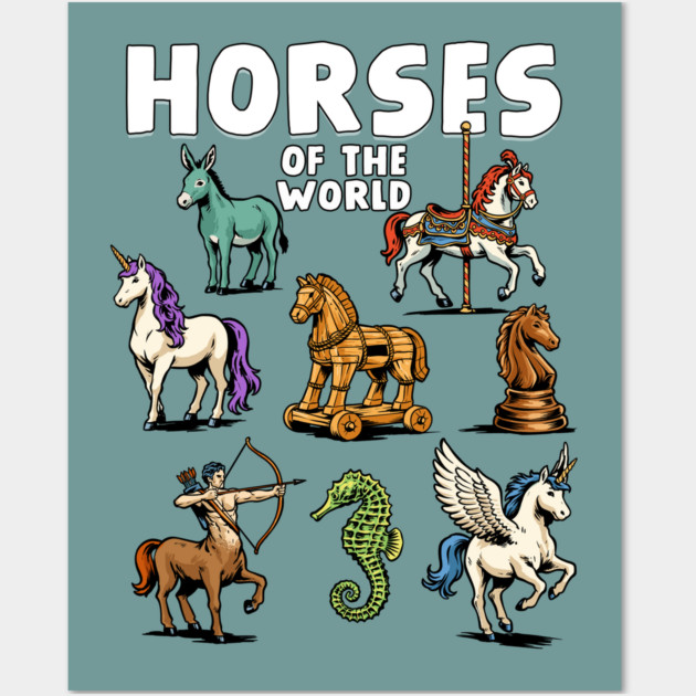 Horses of the World Wall Art by GoshWow®