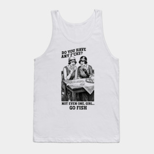 Funy Go Fish Design Tank Top