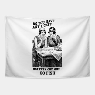 Funy Go Fish Design Tapestry