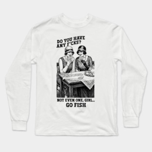 Funy Go Fish Design Long Sleeve T-Shirt