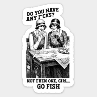 Funy Go Fish Design Sticker