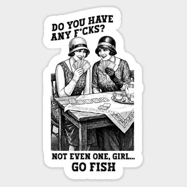 Funy Go Fish Design Sticker by Designed By Marty