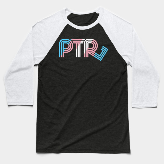 Push the Roll Trans Pride Logo Baseball T-Shirt by Push the Roll
