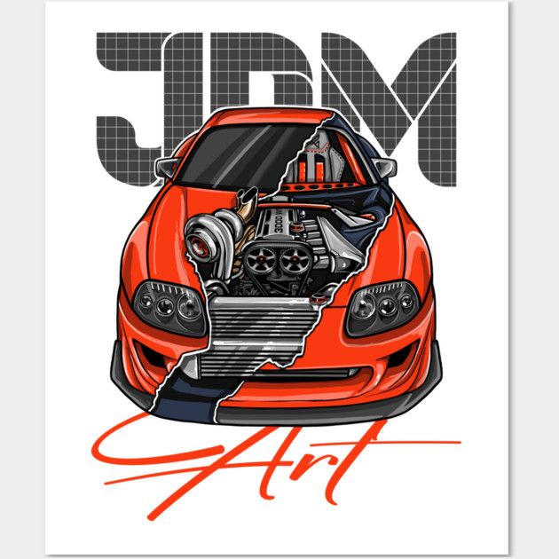 TOYOTA SUPRA TURBO Wall Art by monsalveautos