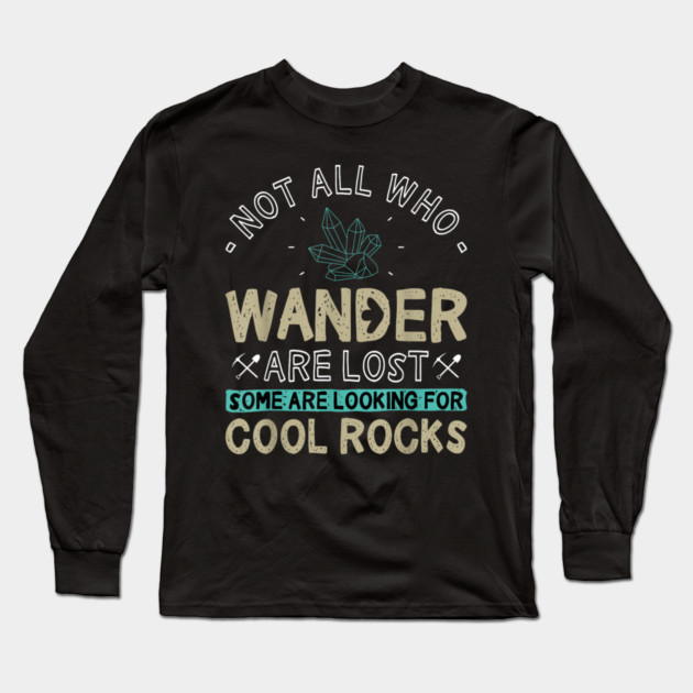 Easily-Distracted-By-Rocks Long Sleeve T-Shirt by dtr_art